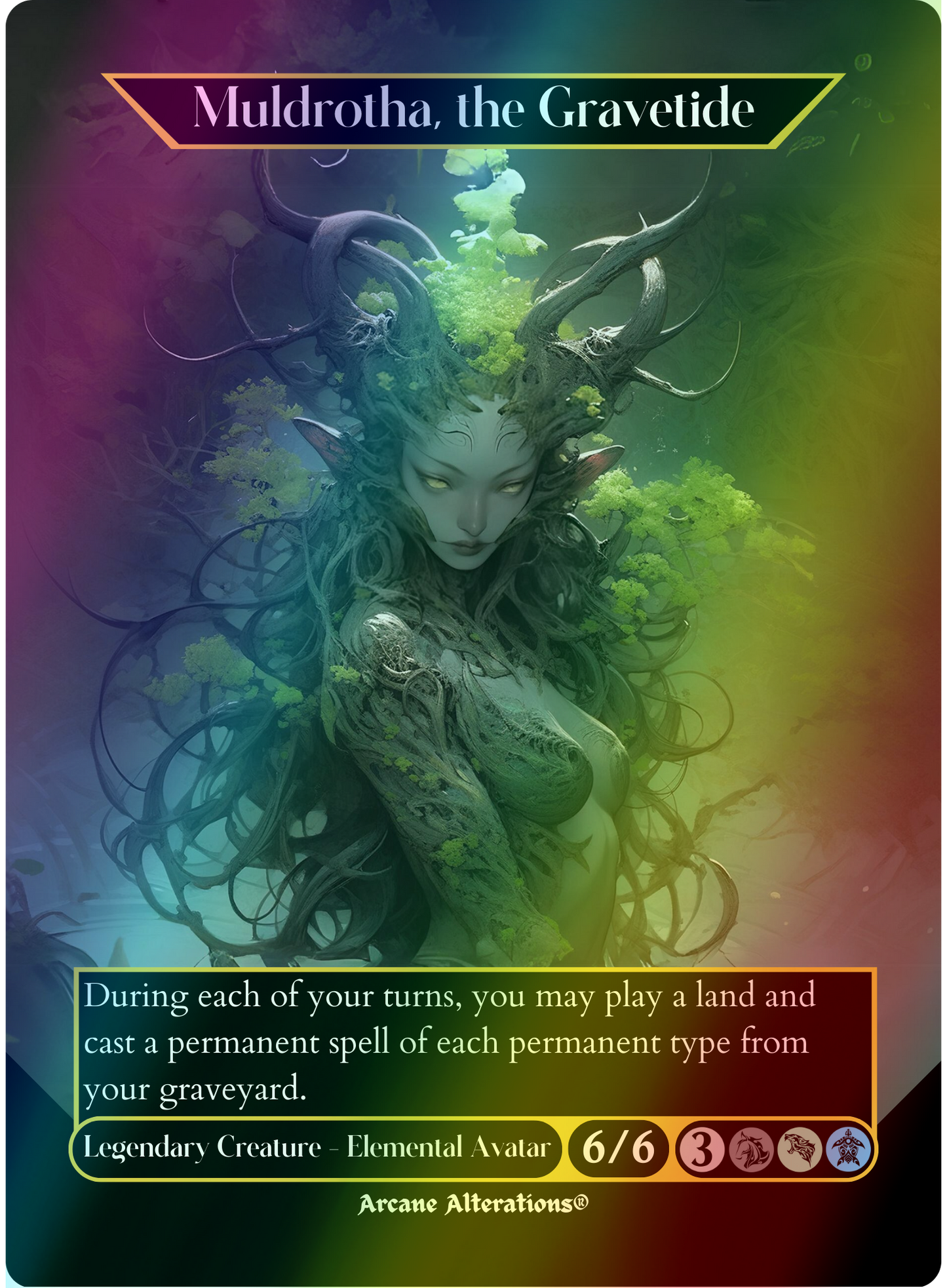 Muldrotha, the Gravetide - Full Art Altered Art Custom Proxy Cards