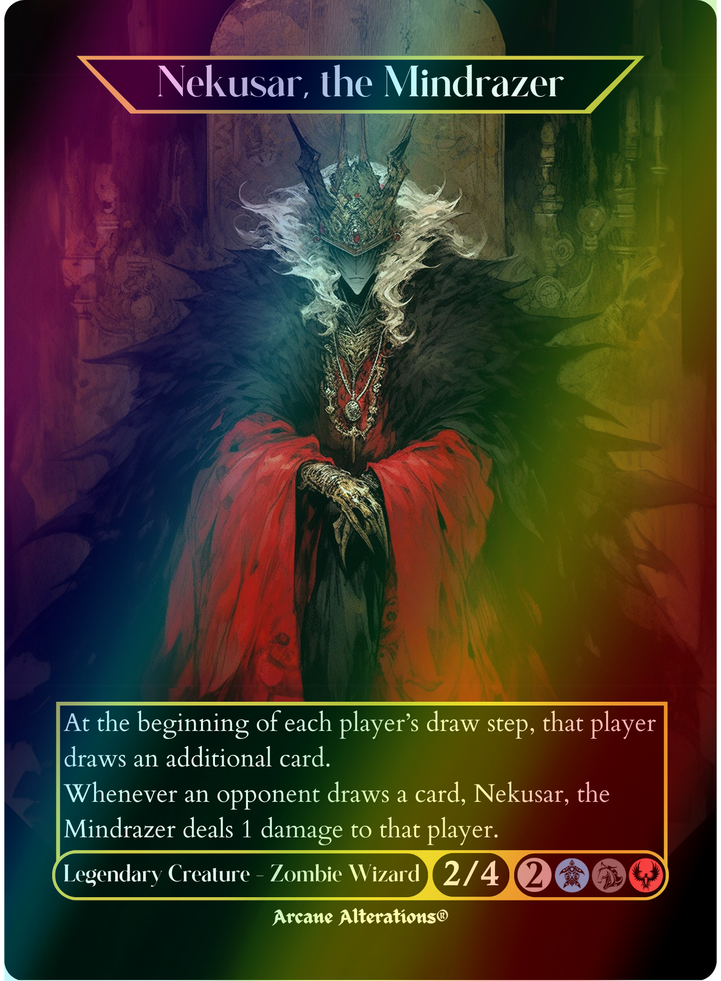 Nekusar, the Mindrazer - Full Art Altered Art Custom Proxy Cards