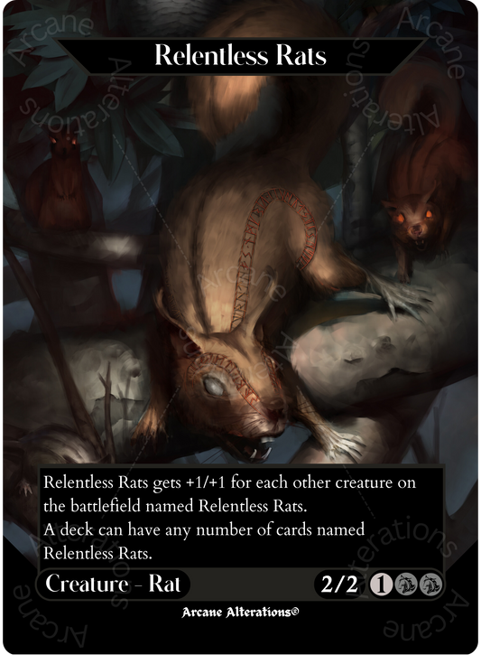 Relentless Rats - Full Art Altered Art Custom Proxy Cards