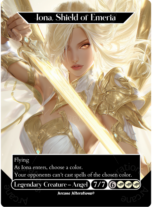 Iona, Shield of Emeria - Full Art Altered Art Custom Proxy Cards