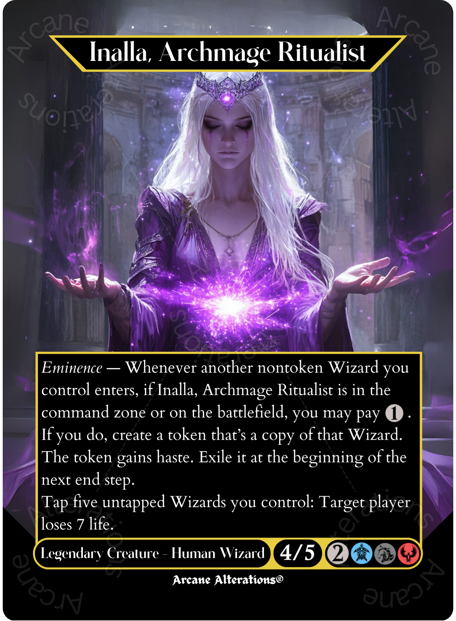 Archmage Ritualist Inalla, Archmage Ritualist - Full Art Altered Art Custom Proxy Cards ...