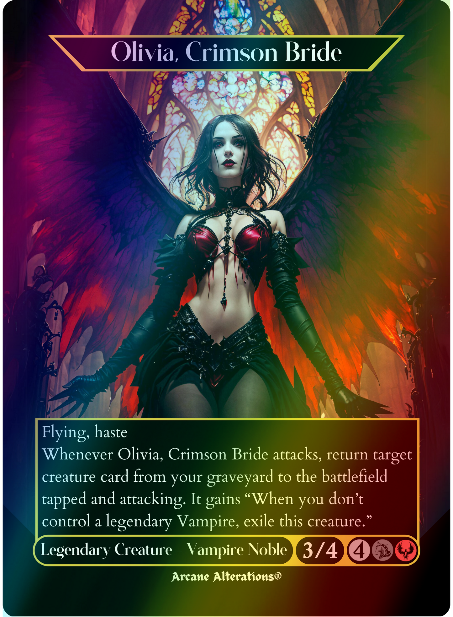 Olivia, Crimson Bride - Full Art Altered Art Custom Proxy Cards