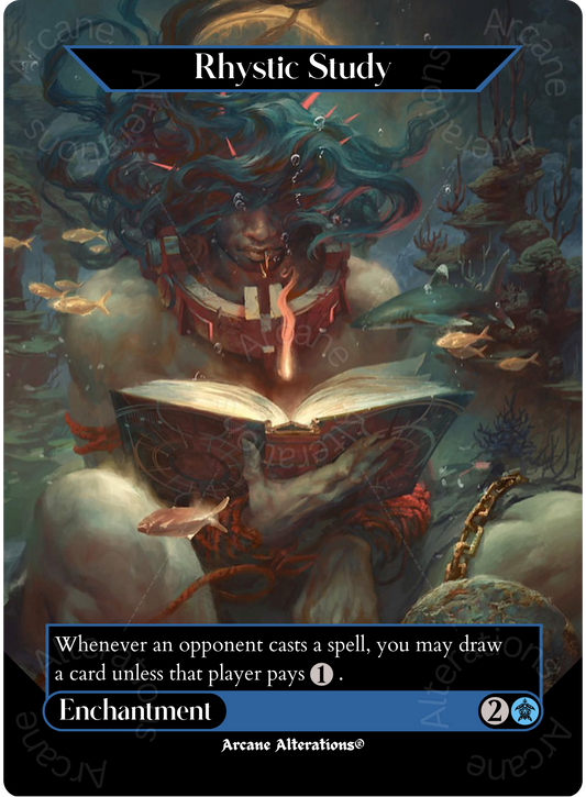 Rhystic Study - Full Art Altered Art Custom Proxy Cards