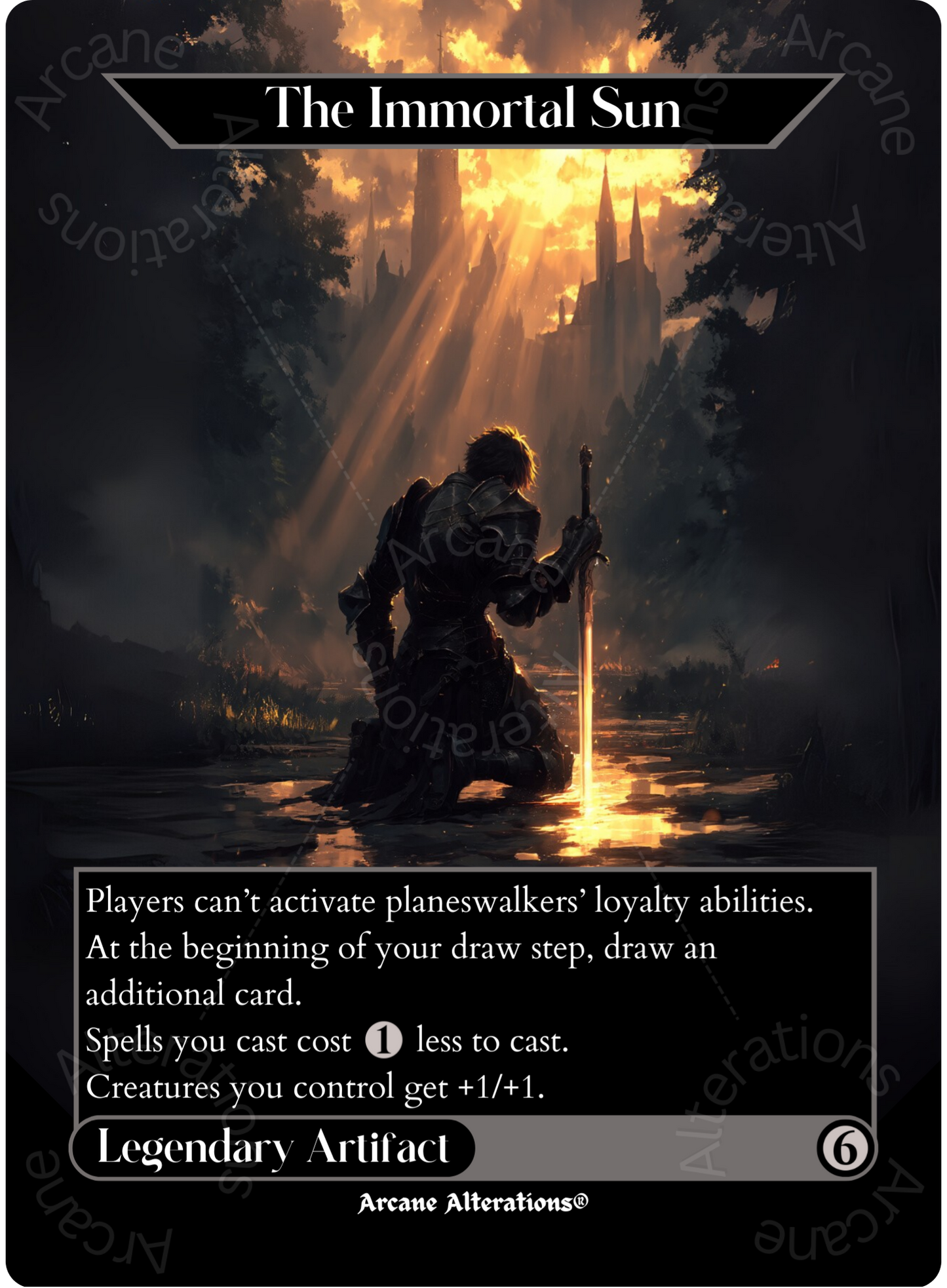 The Immortal Sun - Full Art Altered Art Custom Proxy Cards