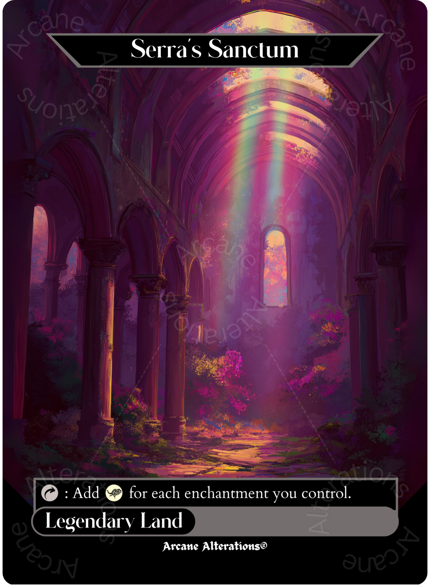 Serra's Sanctum - Full Art Altered Art Custom Proxy Cards