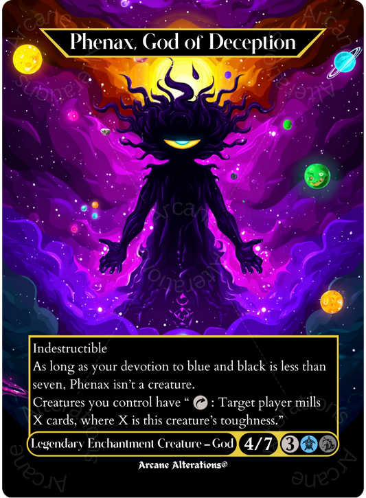 Phenax, God of Deception - Full Art Altered Art Custom Proxy Cards