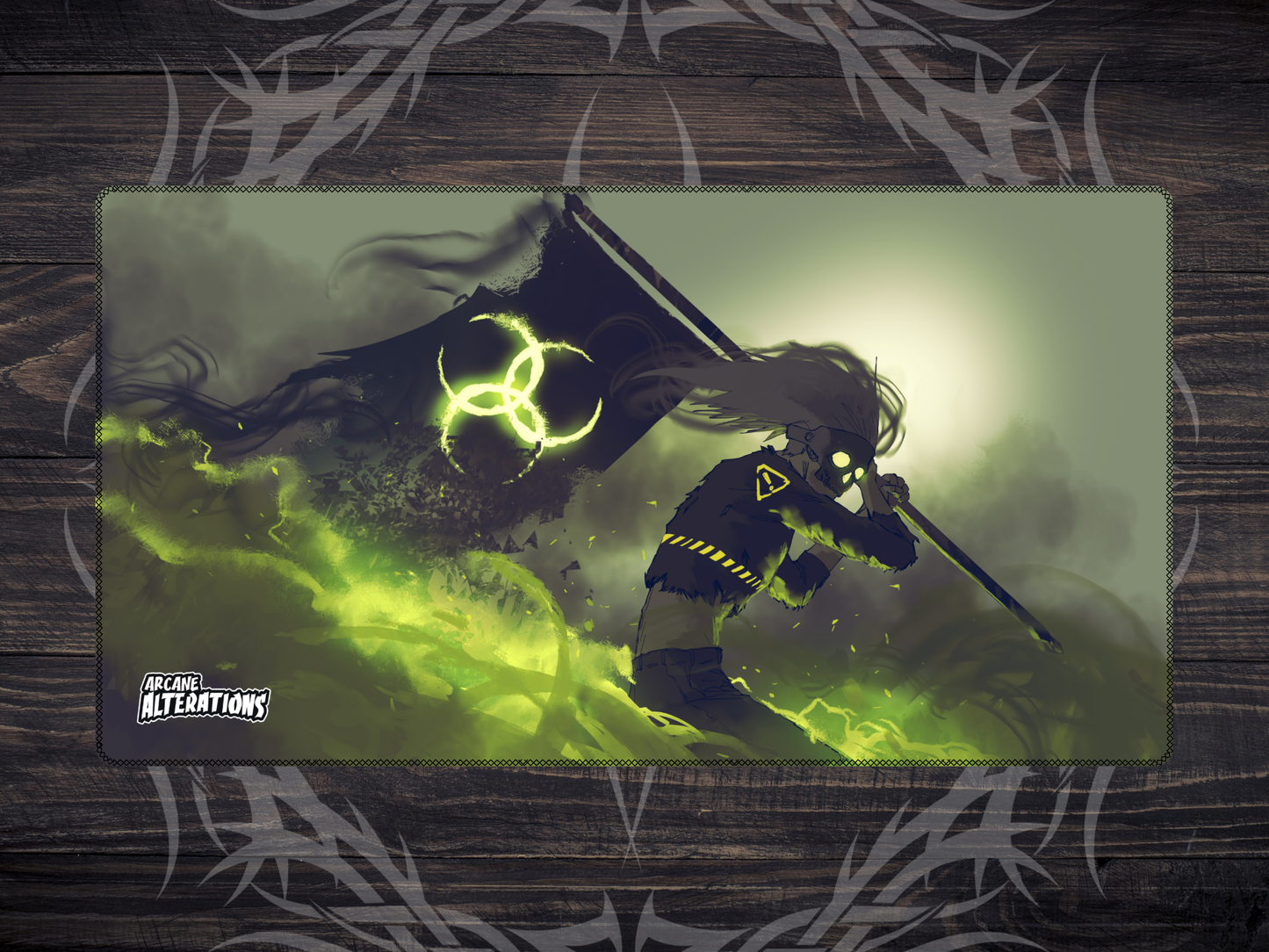 Plague Bearer Stitched Edge Playmat 24"x14" (2mm)