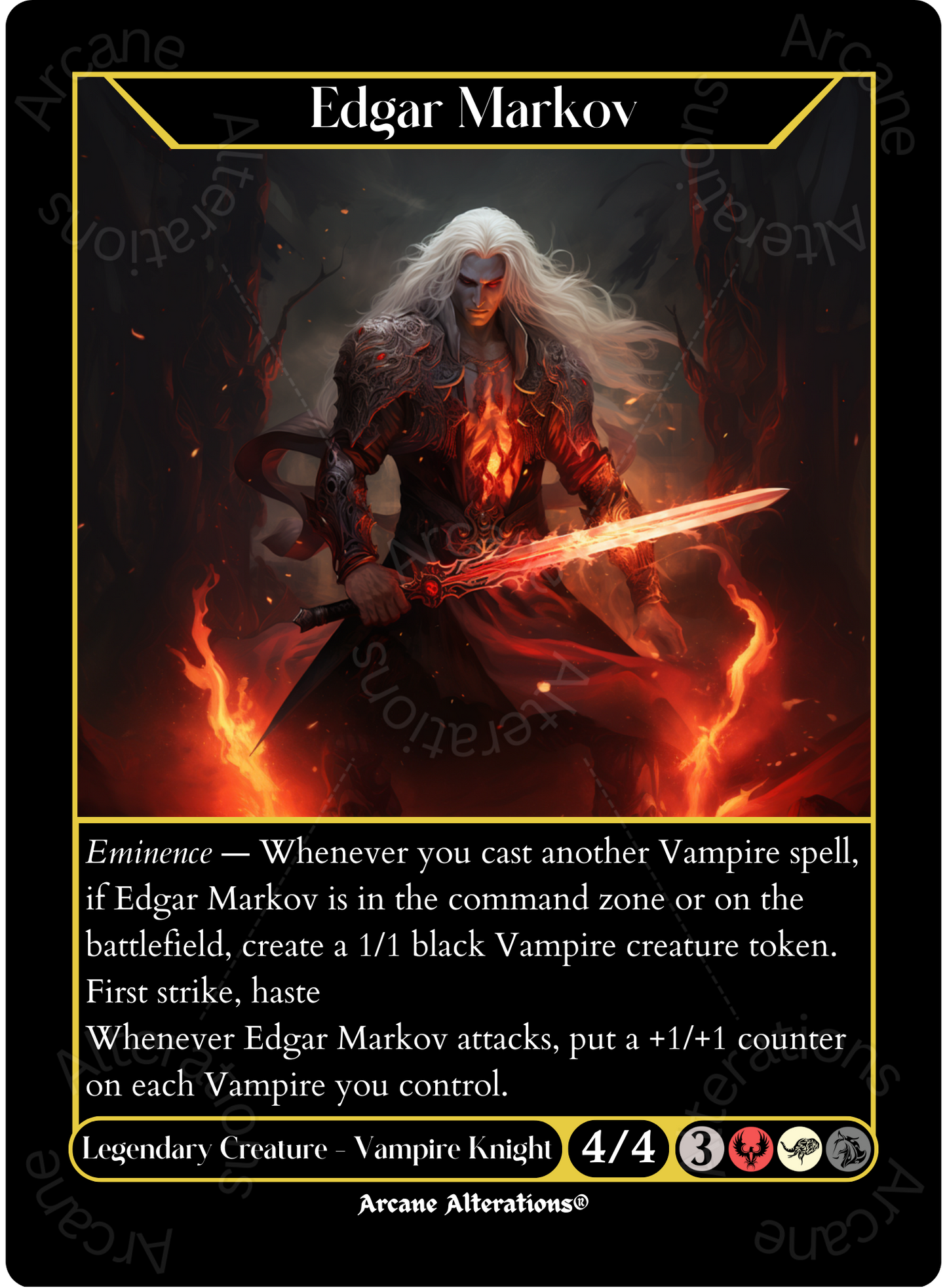 Edgar Markov - High Quality Altered Art Custom Proxy Cards