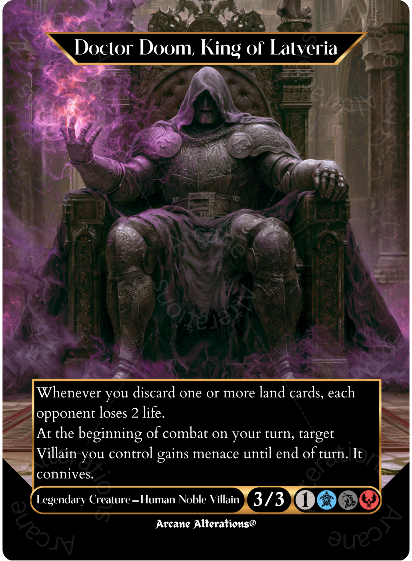 Doctor Doom, King of Latveria - Full Art Altered Art Custom Proxy Cards