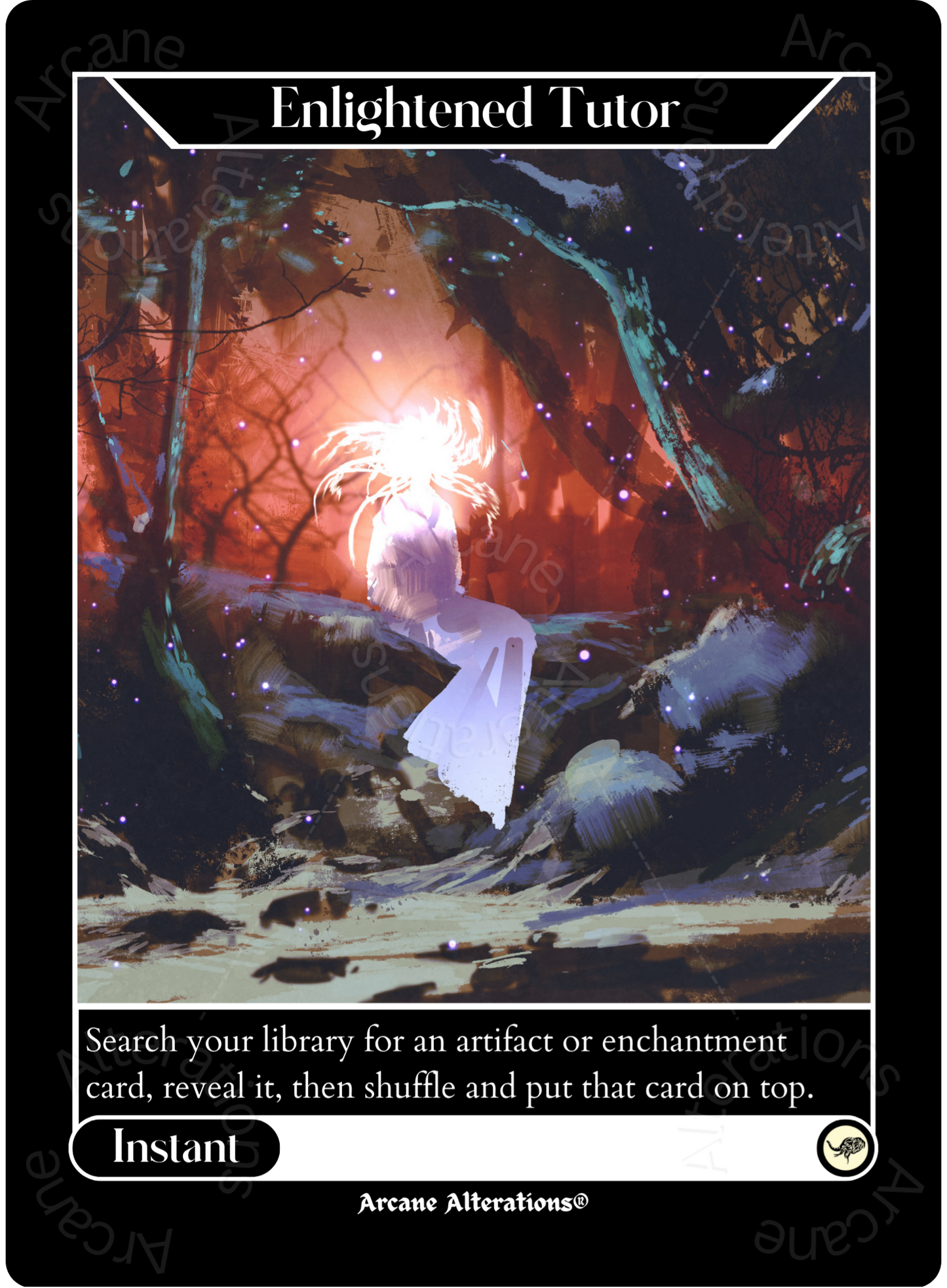 Enlightened Tutor - High Quality Altered Art Custom Proxy Cards