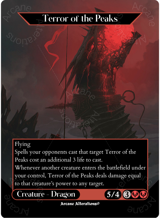 Terror of the Peaks - Full Art Altered Art Custom Proxy Cards