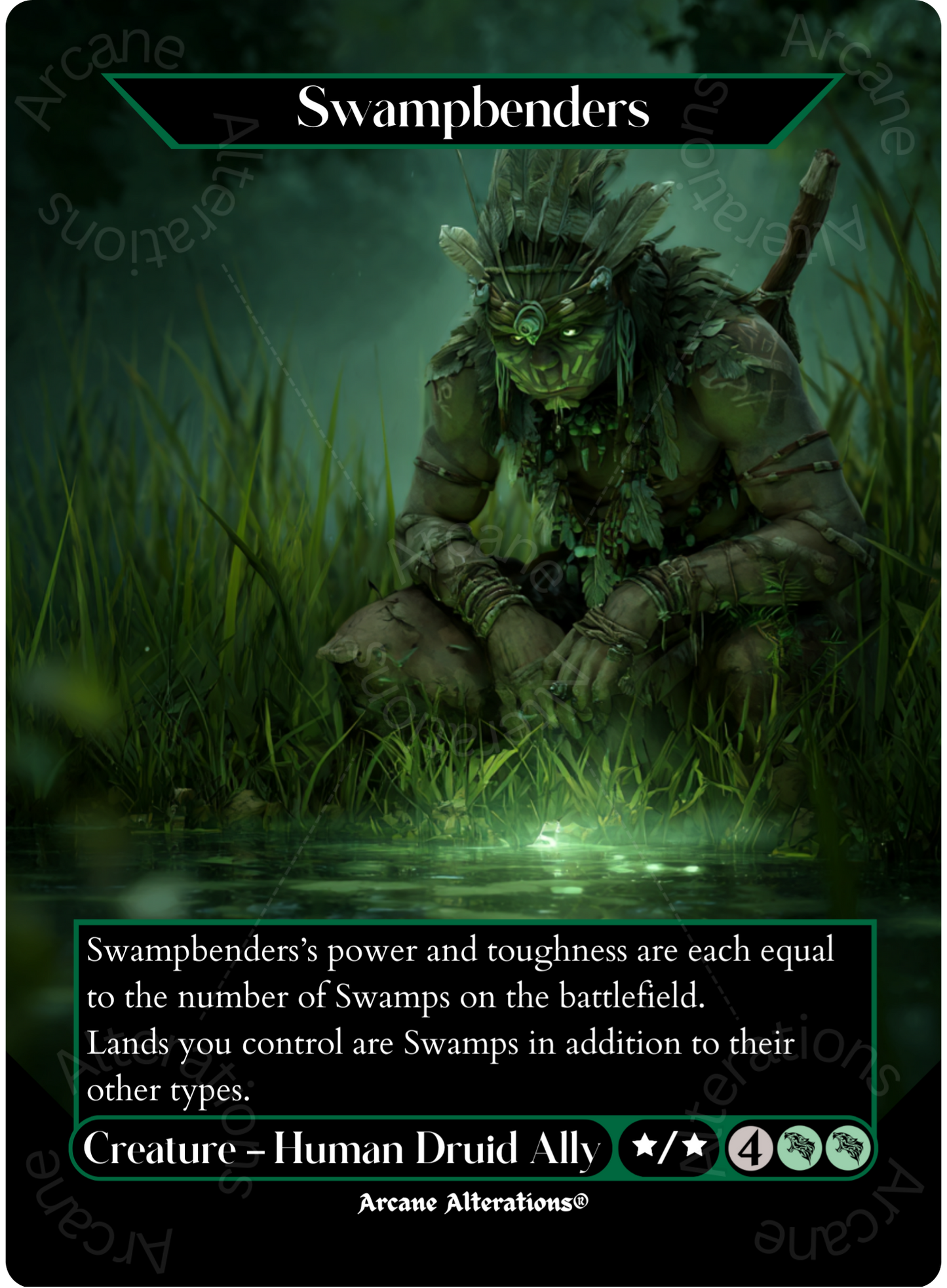 Swampbenders - Full Art Altered Art Custom Proxy Cards