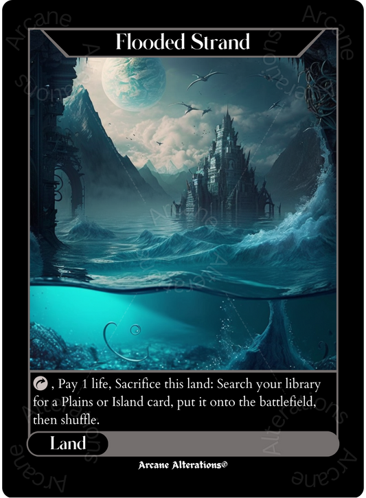 Flooded Strand - High Quality Altered Art Custom Proxy Cards