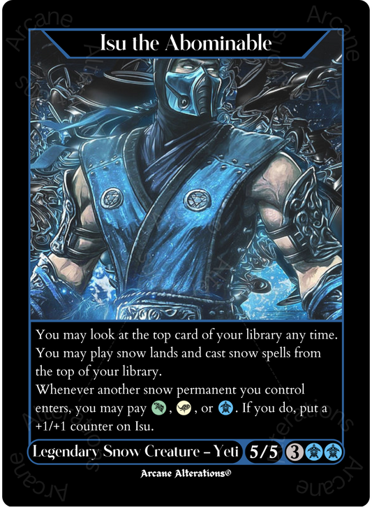 Isu the Abominable Sub Zero Mortal Kombat Crossover Single - High Quality Altered Art Custom Proxy Cards