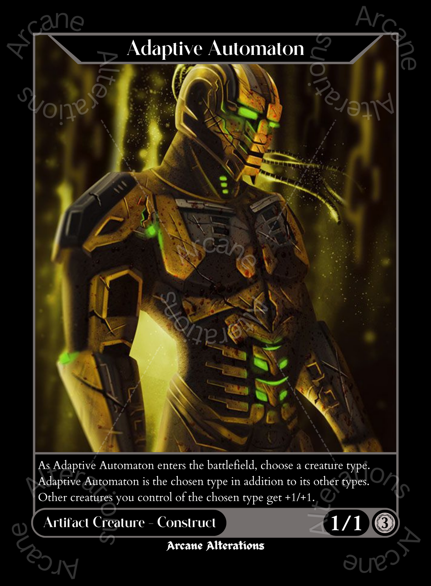 Adaptive Automaton Cyrax Mortal Kombat Crossover Single - High Quality Altered Art Custom Proxy Cards