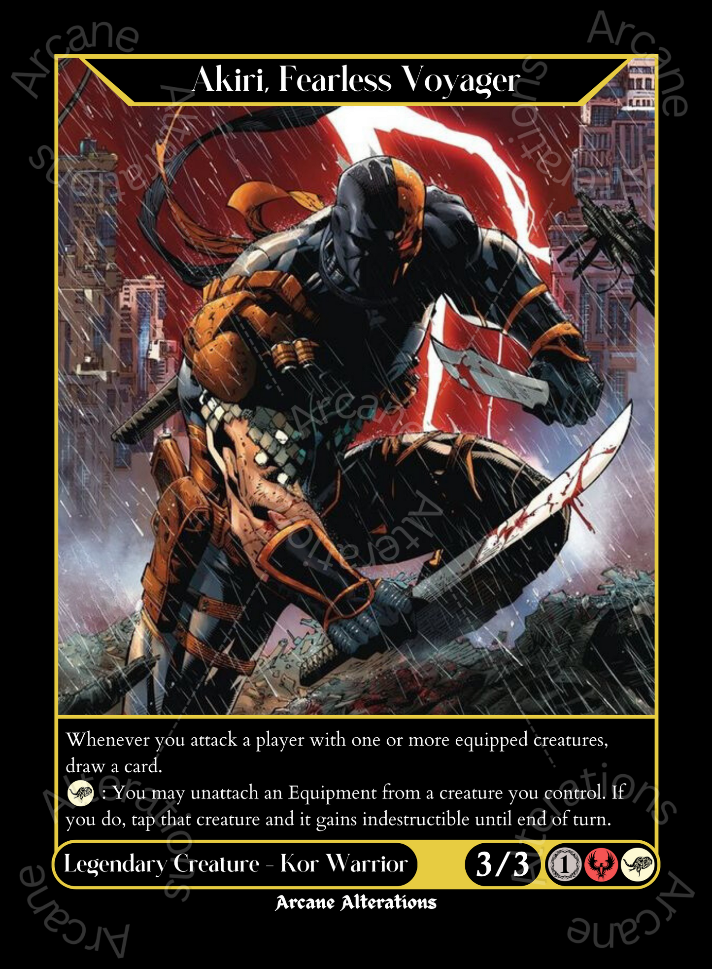 Akiri, Fearless Voyager Slade Teen Titans Crossover - High Quality Altered Art Custom Proxy Cards