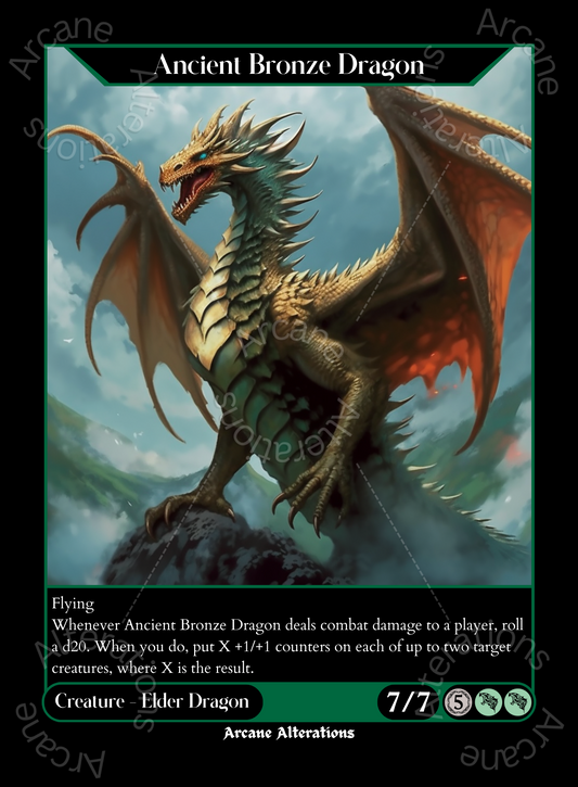 Ancient Bronze Dragon - High Quality Altered Art Custom Proxy Cards