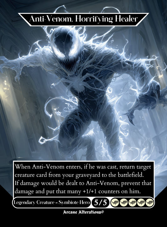 Anti-Venom, Horrifying Healer - Full Art Altered Art Custom Proxy Cards
