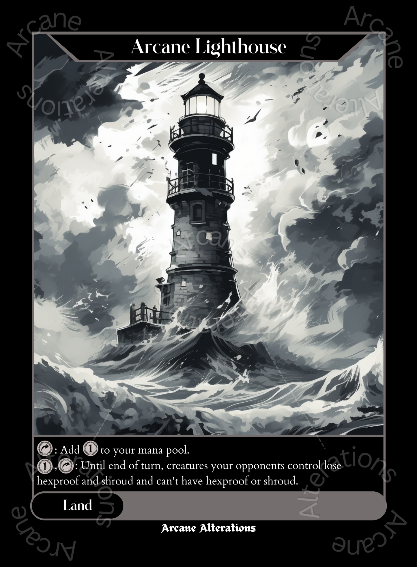 Arcane Lighthouse - High Quality Altered Art Custom Proxy Cards