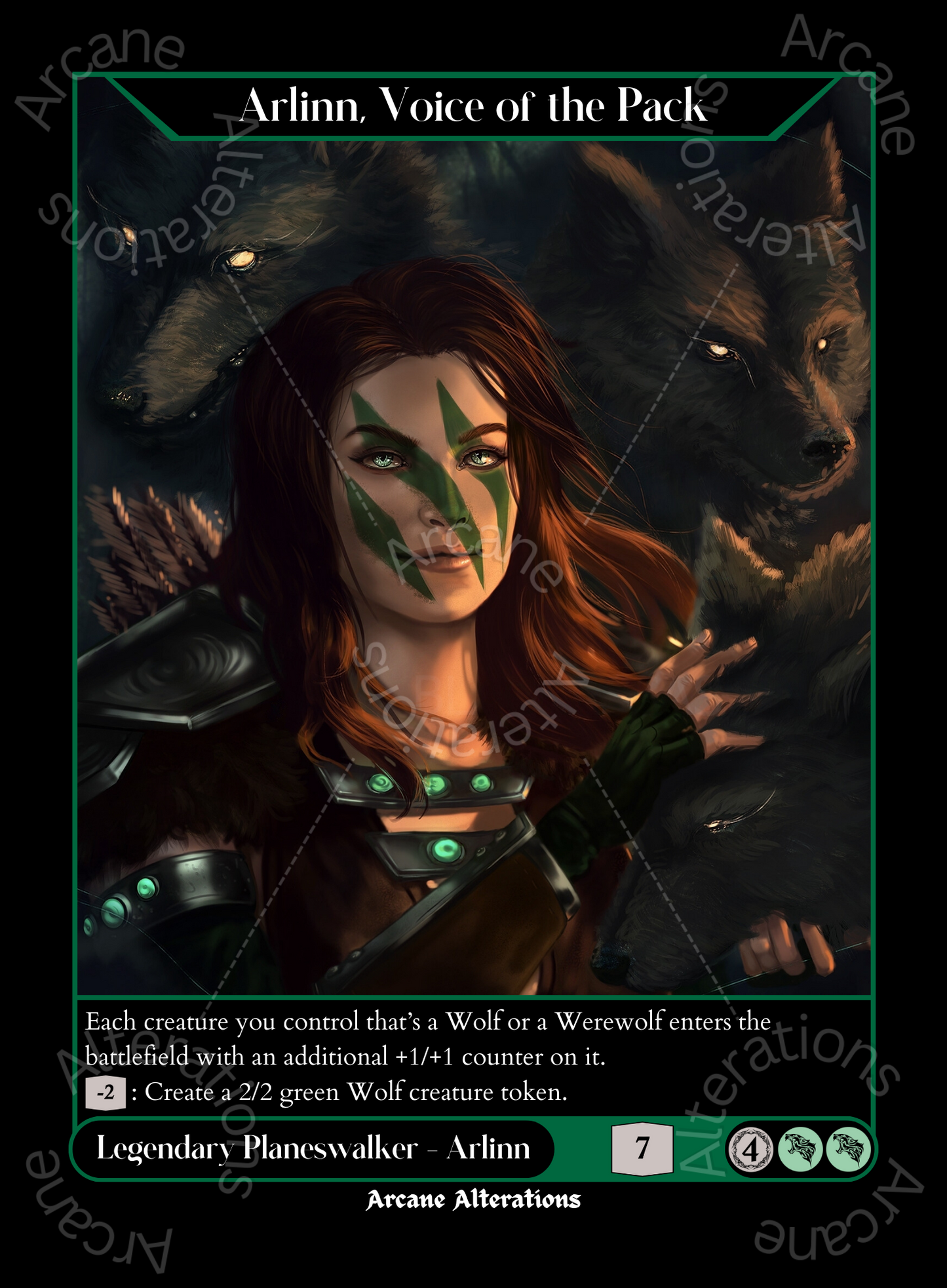 Arlinn, Voice of the Pack Aela the Huntress The Elder Scrolls Crossover - High Quality Altered Art Custom Proxy Cards