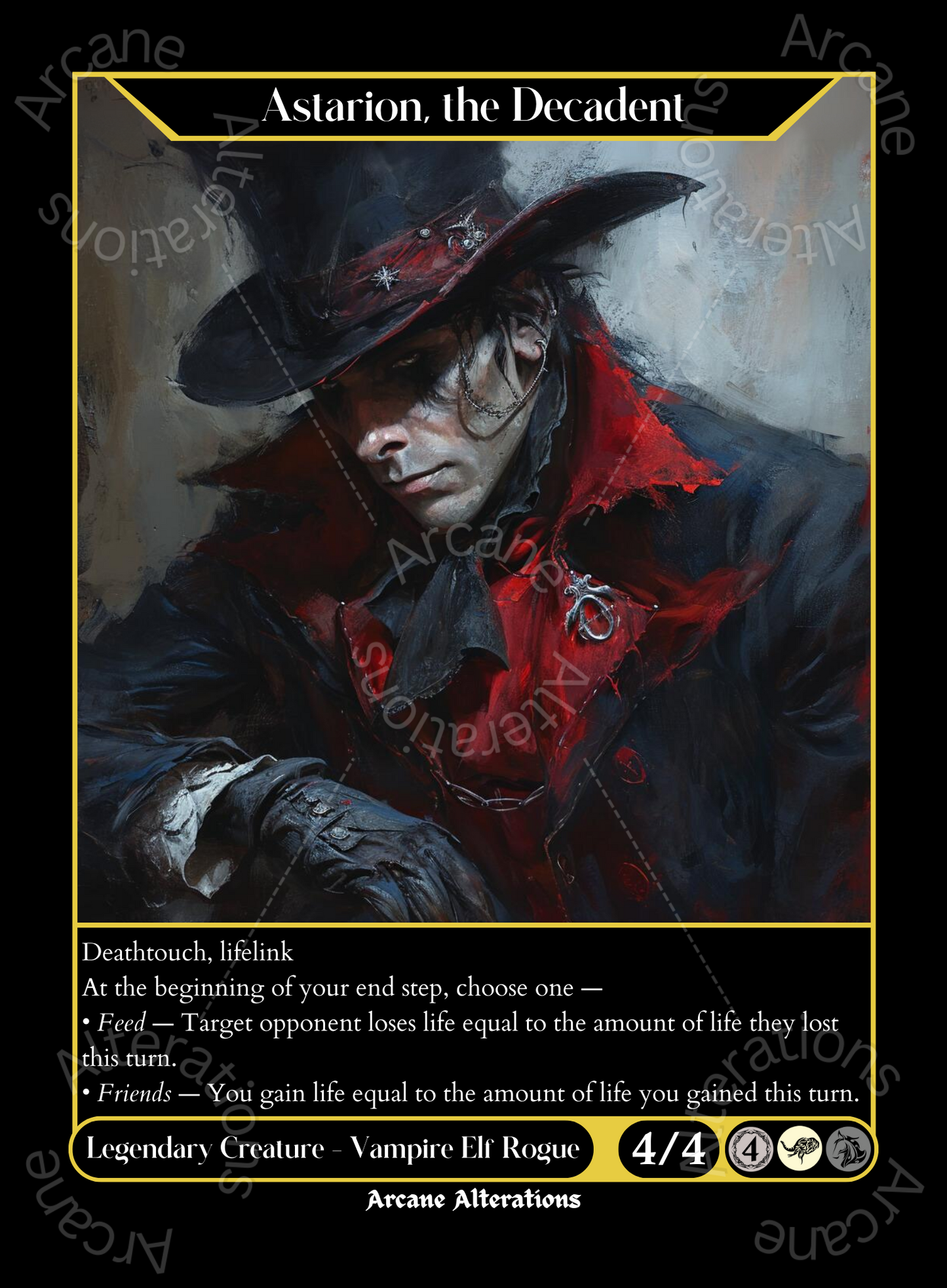 Astarion, the Decadent - High Quality Altered Art Custom Proxy Cards