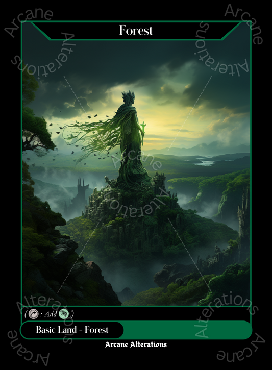 Basic Forest - High Quality Altered Art Custom Proxy Cards