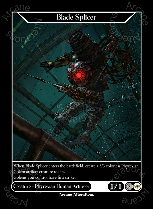 Blade Splicer Big Sister Bioshock Crossover Single - High Quality Altered Art Custom Proxy Cards