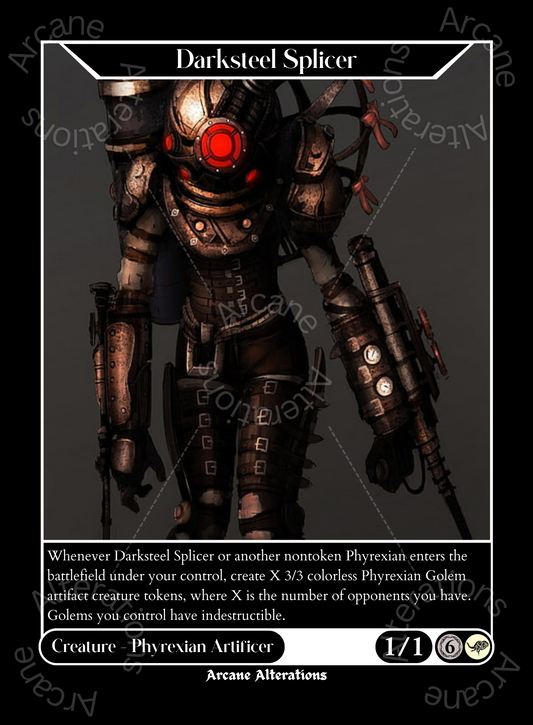 Darksteel Splicer Big Sister Bioshock Crossover Single - High Quality Altered Art Custom Proxy Cards