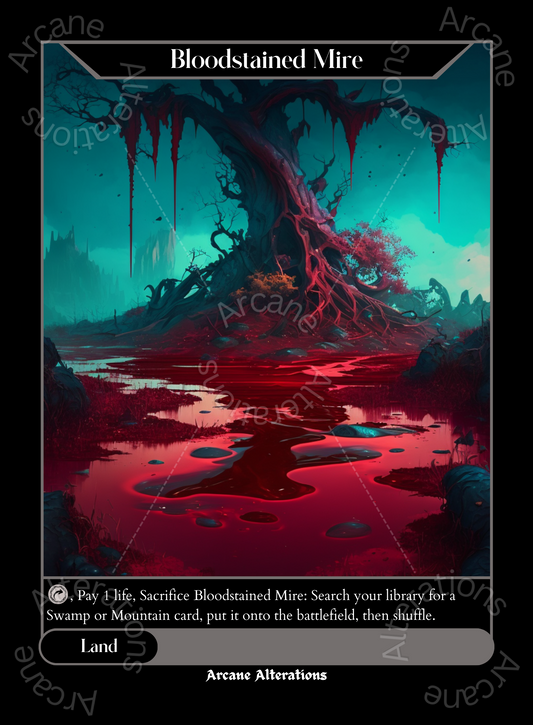 Bloodstained Mire - High Quality Altered Art Custom Proxy Cards