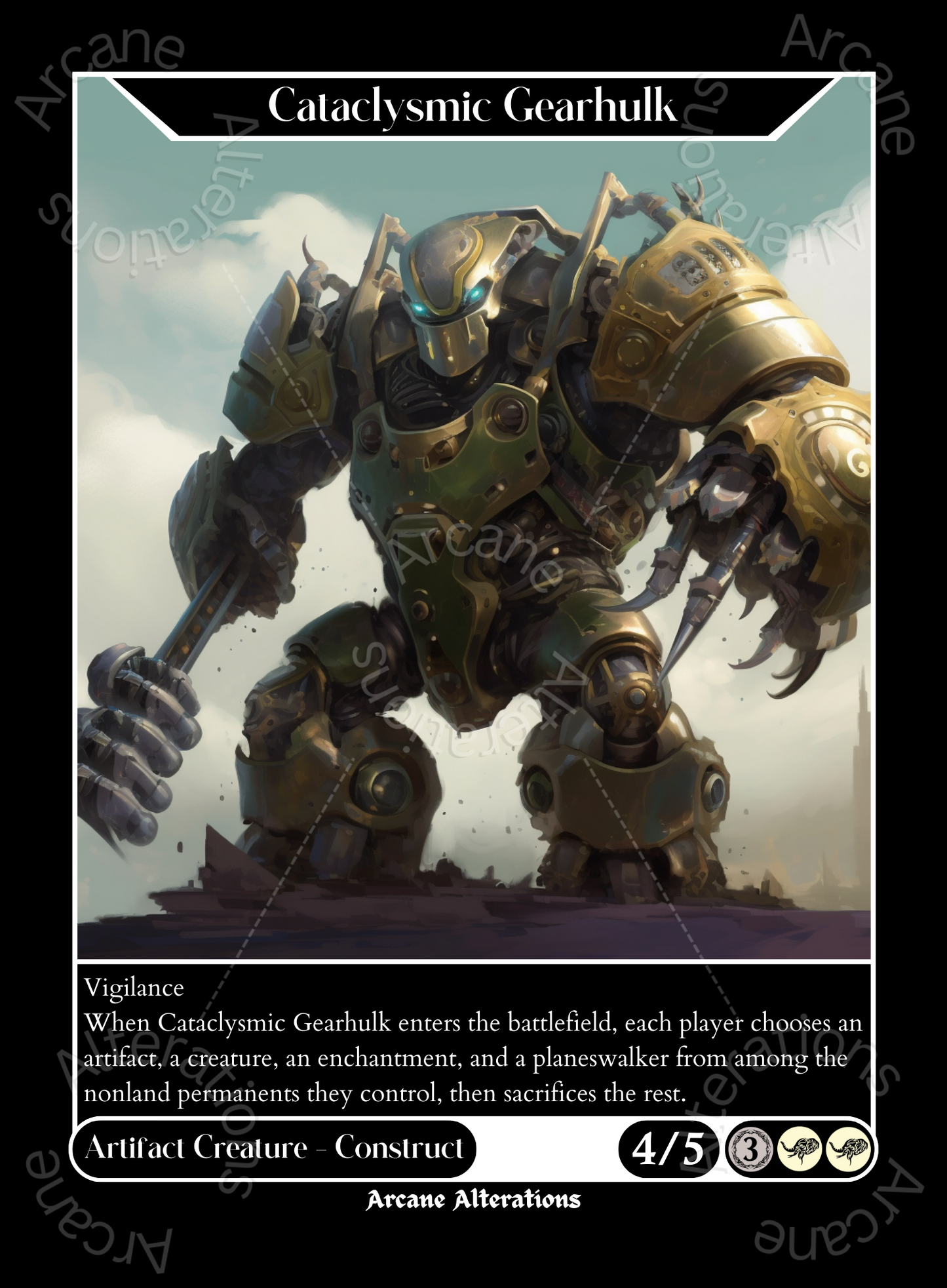 Cataclysmic Gearhulk - High Quality Altered Art Custom Proxy Cards