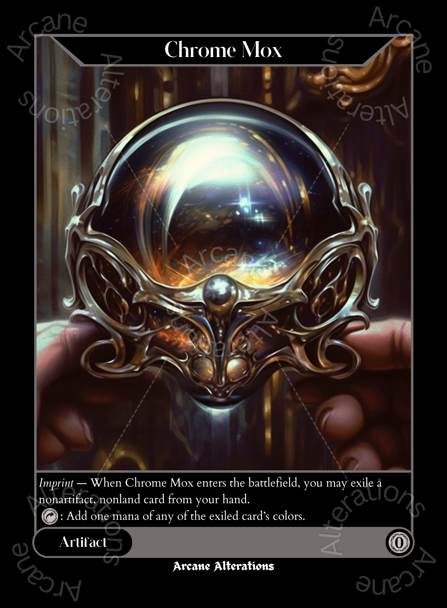 Chrome Mox - High Quality Altered Art Custom Proxy Cards Arcane Alterations Chrome Mox - High Quality Altered Art Custom Proxy Cards Arcane Alterations