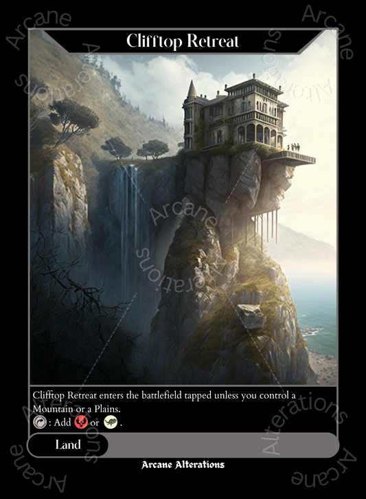 Clifftop Retreat - High Quality Altered Art Custom Proxy Cards