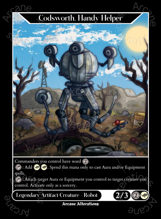 Codsworth, Handy Helper Fallout Crossover - High Quality Altered Art Custom Proxy Cards