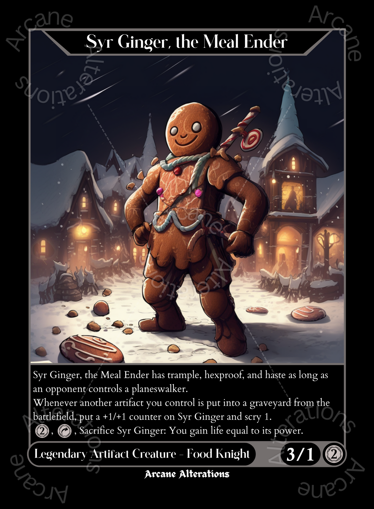 Syr, Ginger, the Meal Ender - High Quality Altered Art Custom Proxy Cards