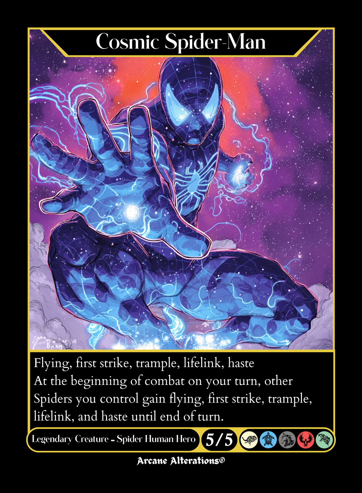 Cosmic Spider-Man - Full Art Altered Art Custom Proxy Cards