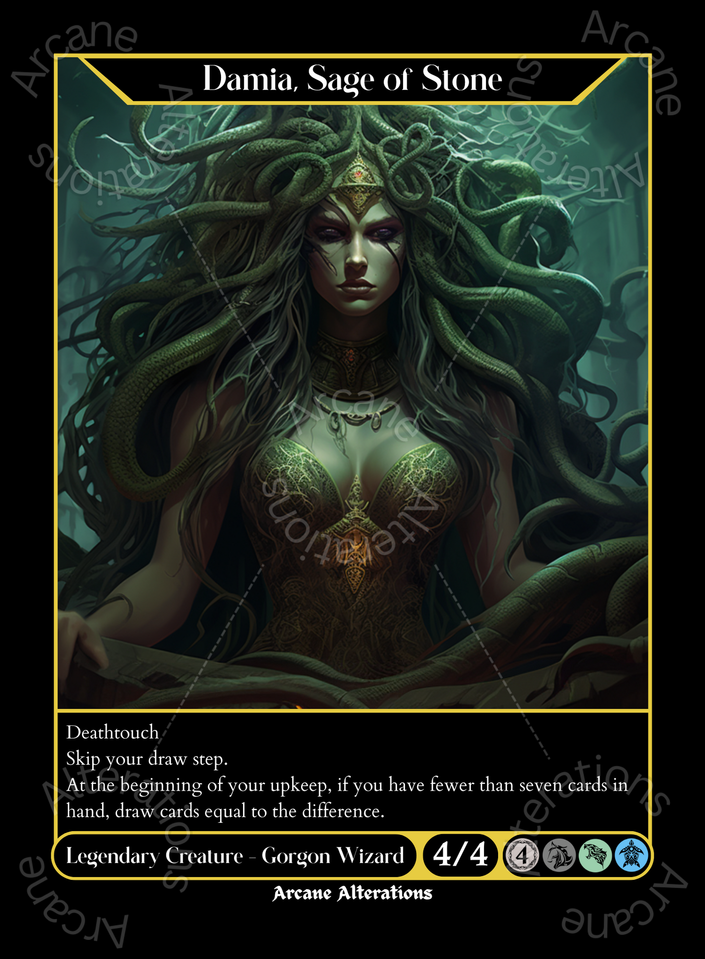 Damia, Sage of Stone - High Quality Altered Art Custom Proxy Cards