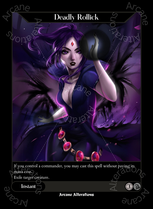 Deadly Rollick Raven Teen Titans Crossover - High Quality Altered Art Custom Proxy Cards