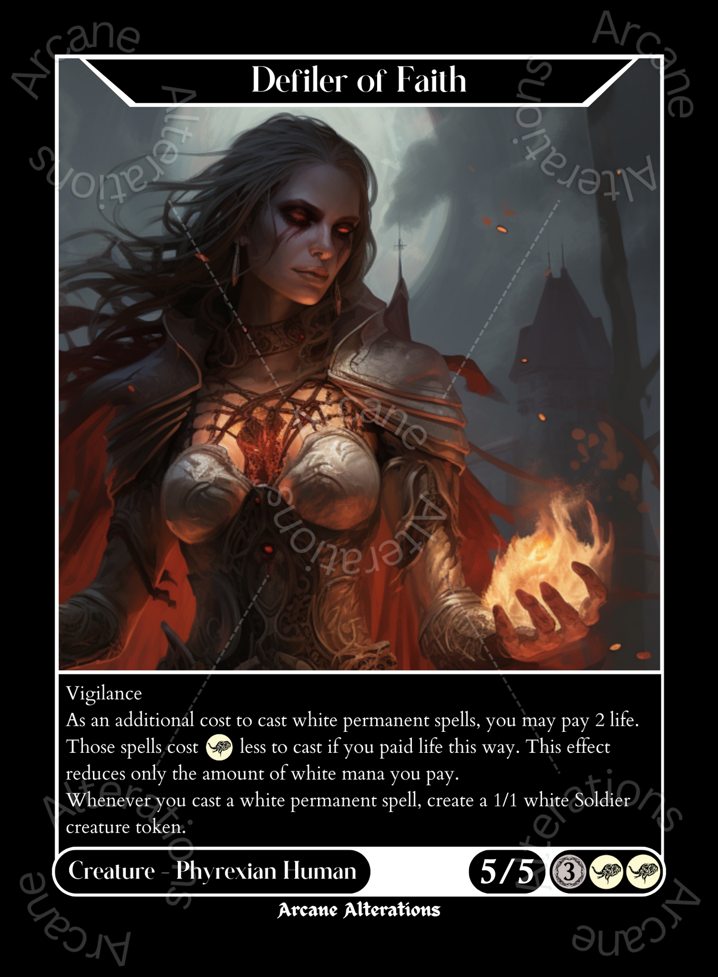 Defiler of Flesh - High Quality Altered Art Custom Proxy Cards