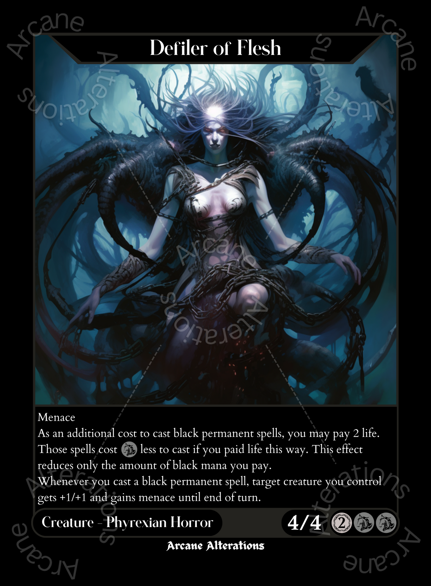 Defiler of Flesh - High Quality Altered Art Custom Proxy Cards