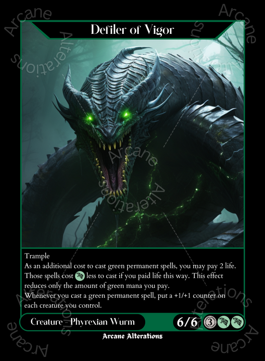 Defiler of Vigor - High Quality Altered Art Custom Proxy Cards