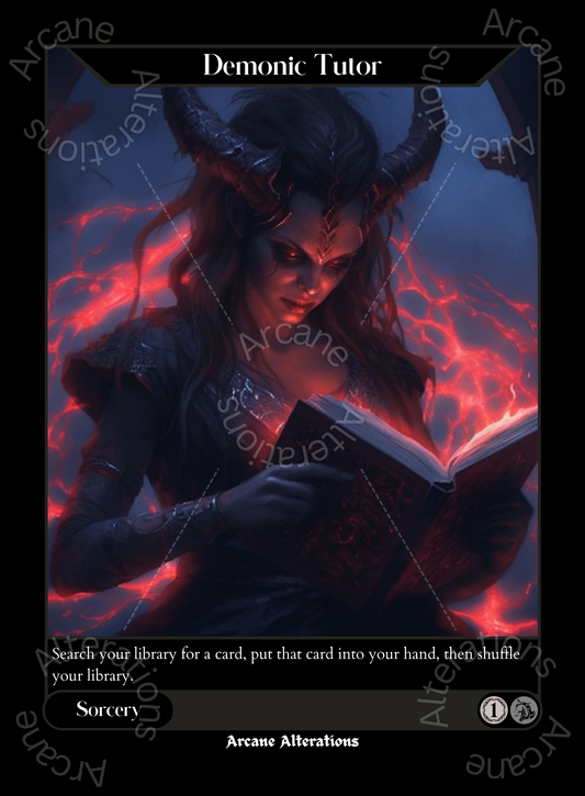 Demonic Tutor - High Quality Altered Art Custom Proxy Cards