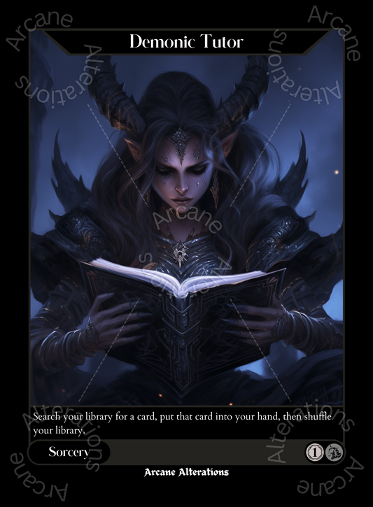 Demonic Tutor - High Quality Altered Art Custom Proxy Cards