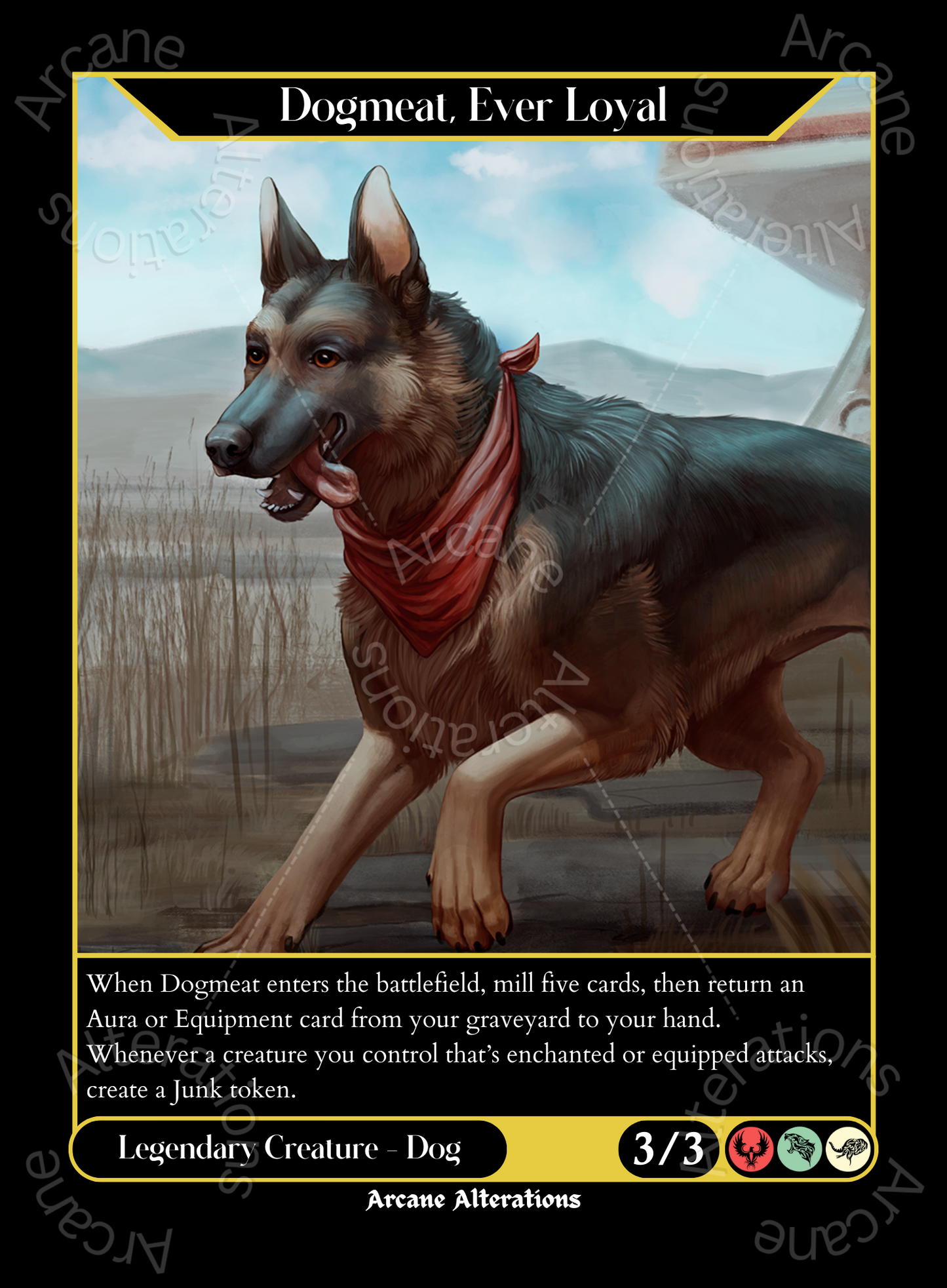 Dogmeat, Ever Loyal Dogmeat Fallout Crossover  - High Quality Altered Art Custom Proxy Cards