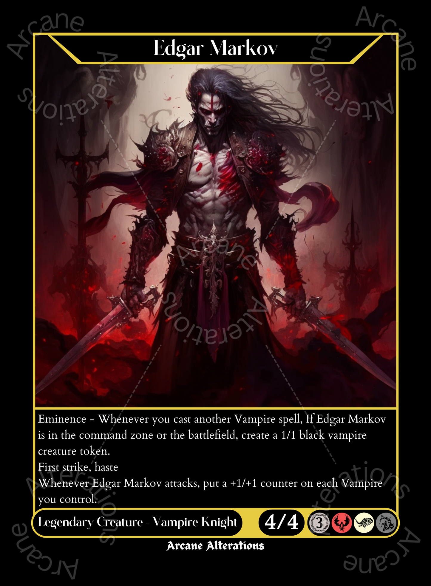 Edgar Markov - High Quality Altered Art Custom Proxy Cards