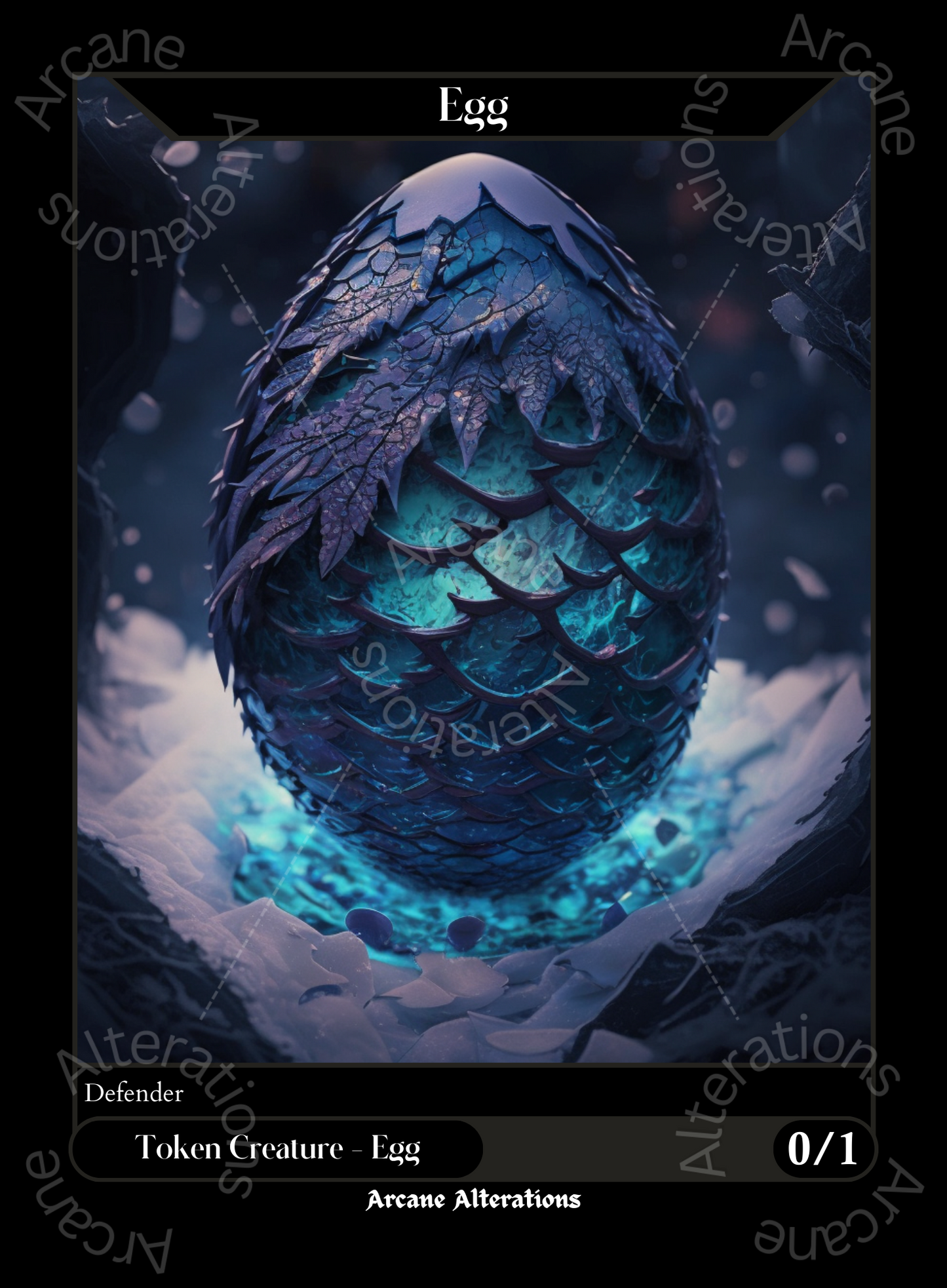 Egg Token - High Quality Altered Art Custom Proxy Cards