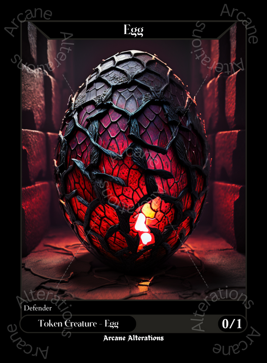 Egg Token - High Quality Altered Art Custom Proxy Cards