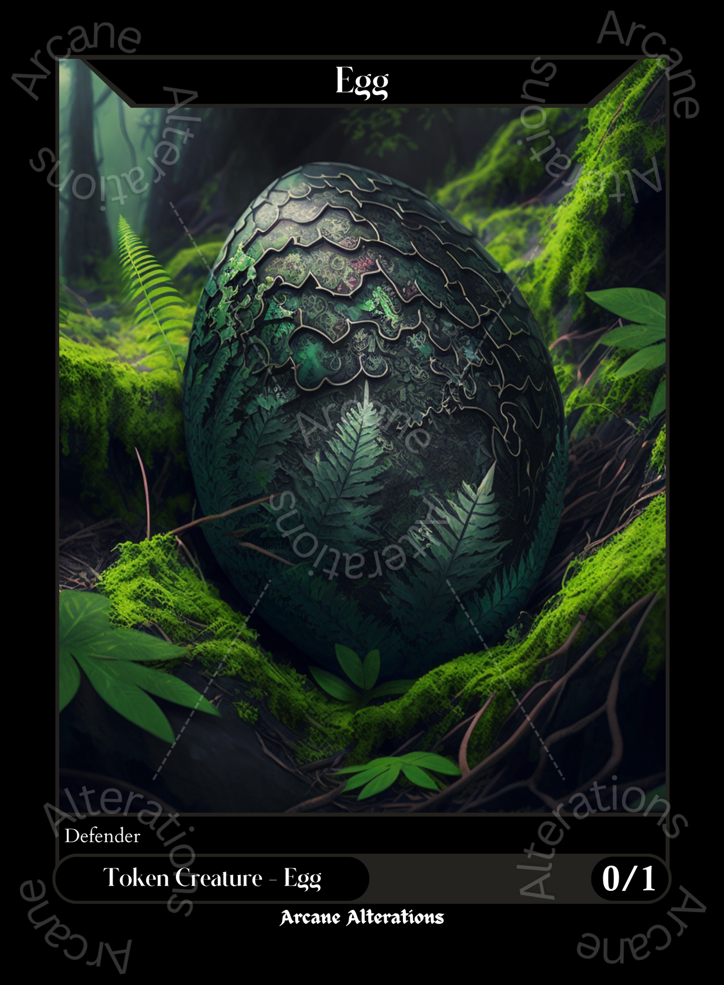 Egg Token - High Quality Altered Art Custom Proxy Cards