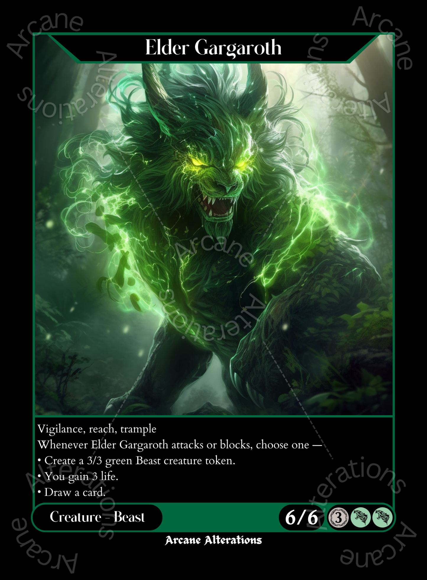 Elder Gargaroth - High Quality Altered Art Custom Proxy Cards