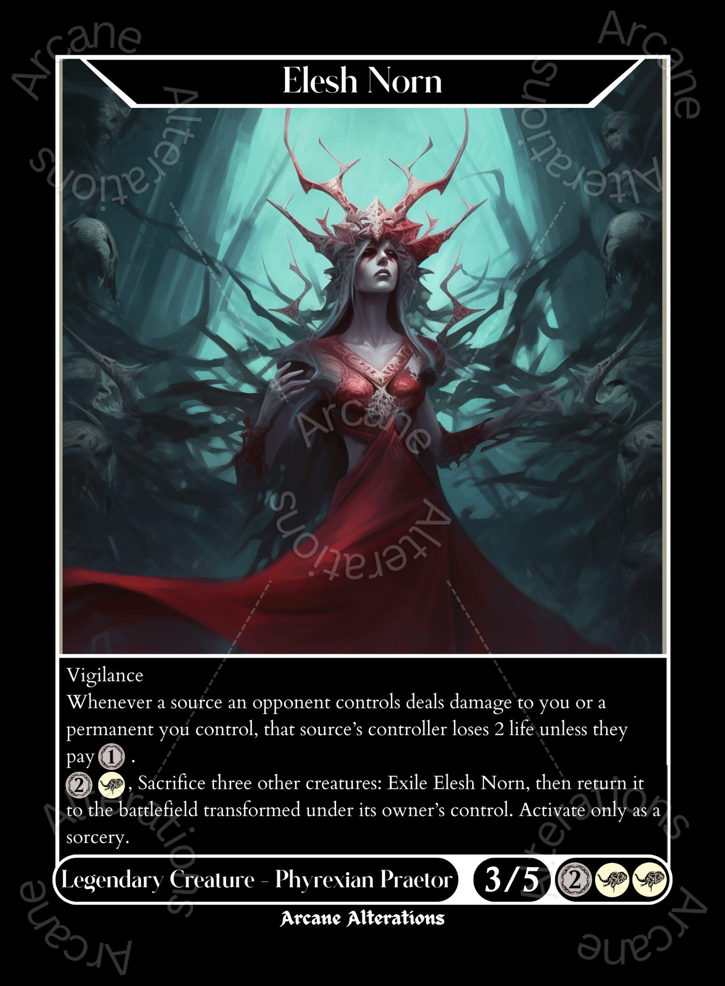 Elesh Norn - High Quality Altered Art Custom Proxy Cards