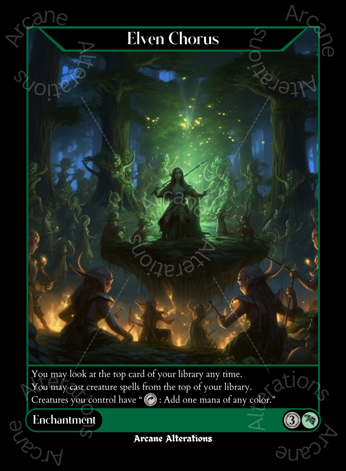 Elven Chorus - High Quality Altered Art Custom Proxy Cards